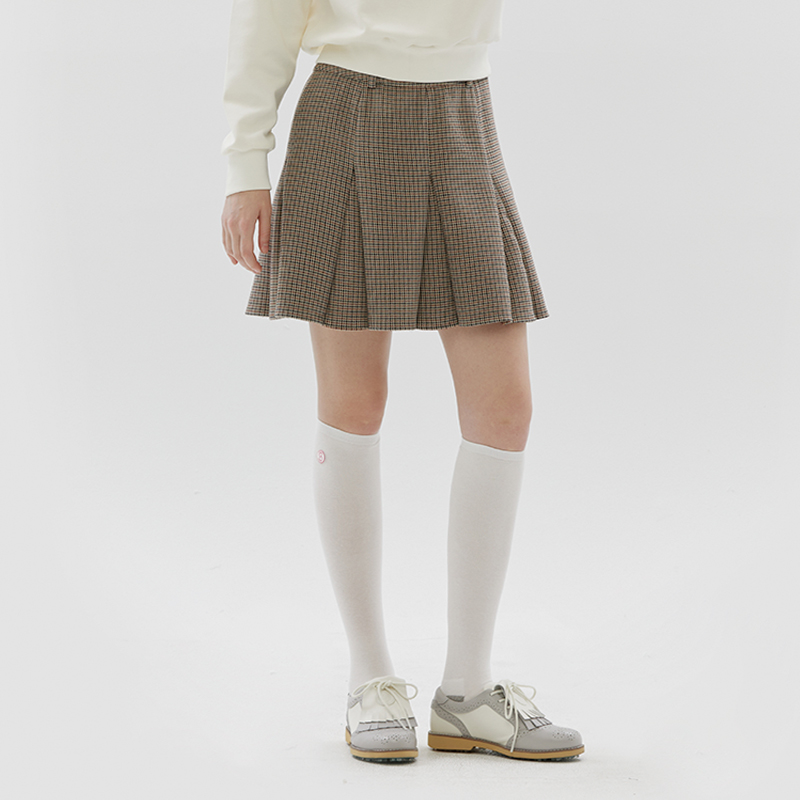 [세인트나인] 여성 체크 플레어 스커트 BROWN 90,710원