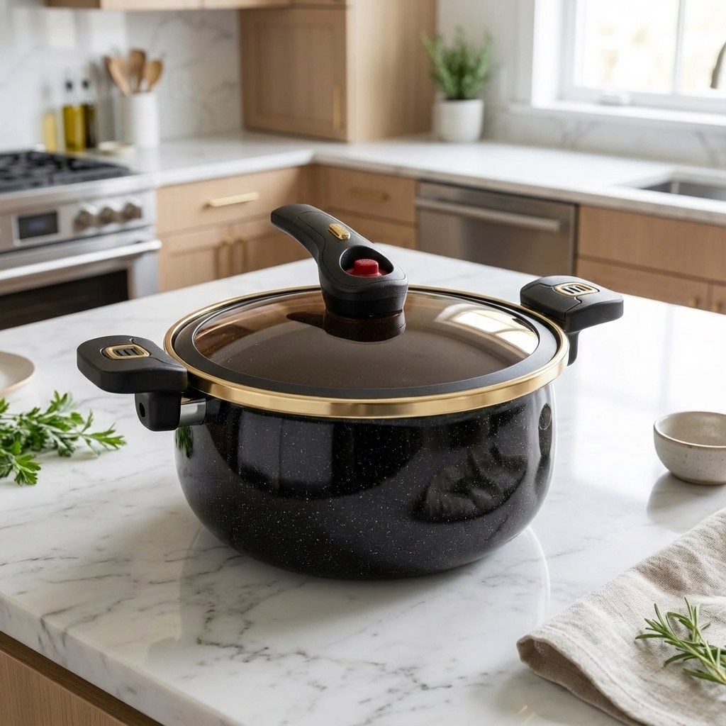 아이케이 인덕션 겸용 저압냄비 7L 저압력솥 진공냄비, 1개, 흑색, 7L 44,900원