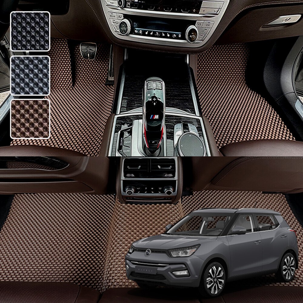 DXSOAUTO 티볼리 아머 (2017~2019) 전용 3D 엠보싱 차세대 고무매트 1열2열 세트, 블랙, 318 티볼리 아머 59,000원