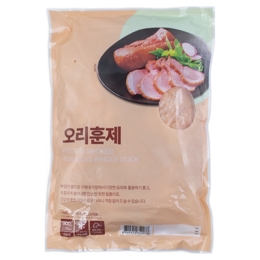 통 훈제 오리 완포 900g 오리고기 [냉매무료]훈제된 통오리 SF +드라이아이스, 1세트, 900g 9,400원
