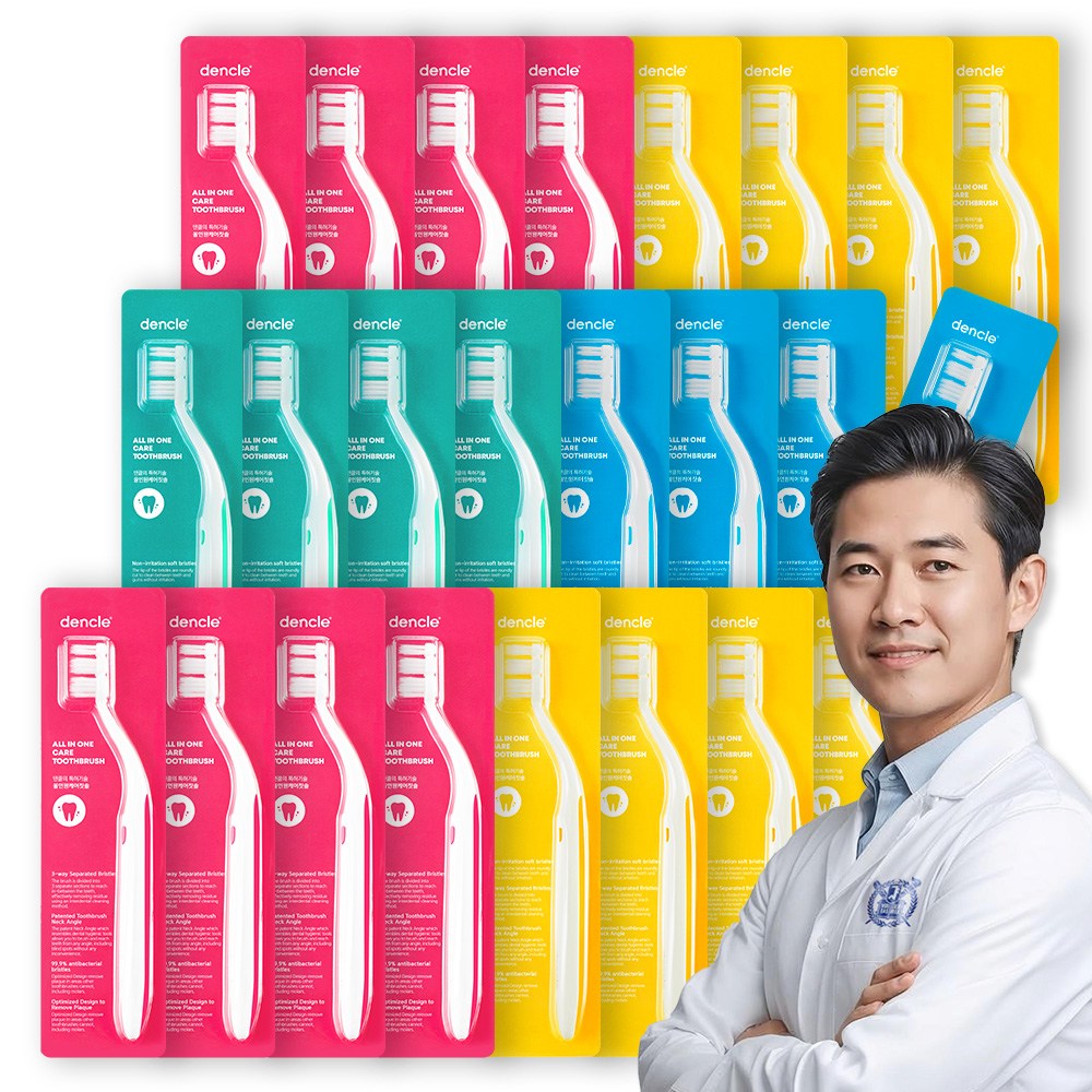 덴클 칫솔 부드러운 이중미세모 어금니 치간케어 치과칫솔 올인원, 6세트, 4개입 56,650원