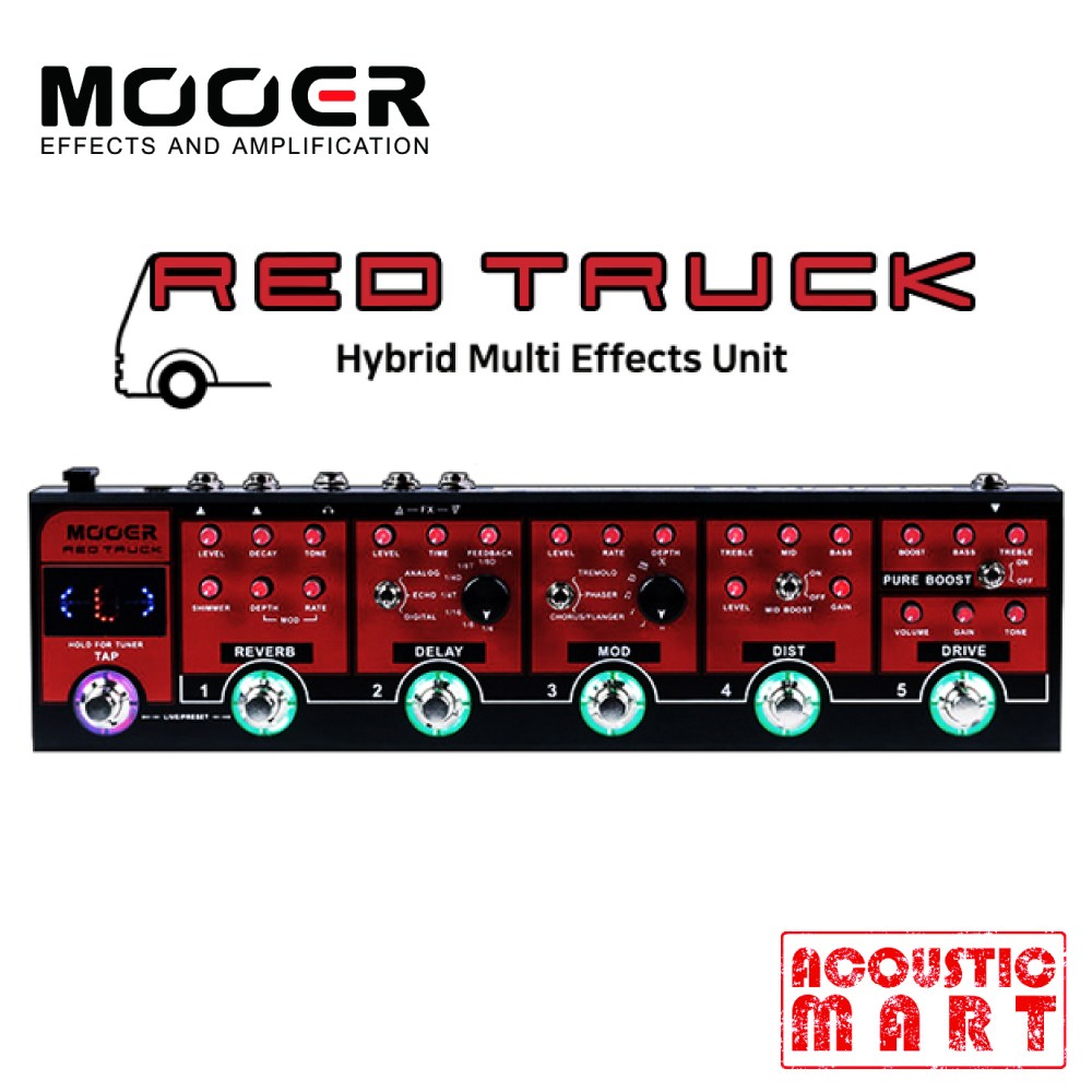 무어 Mooer RED TRUCK 레드트럭 하이브리드 멀티 이펙터 (어댑터 포함) 299,000원