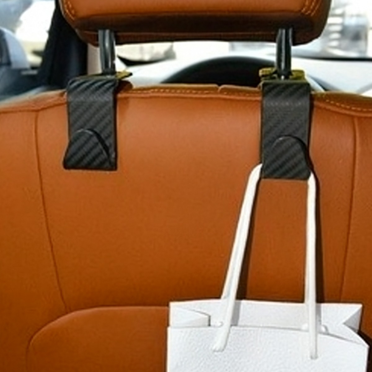 영쓰템 자동차 헤드레스트 카본 후크, 블랙, 4개 5,500원