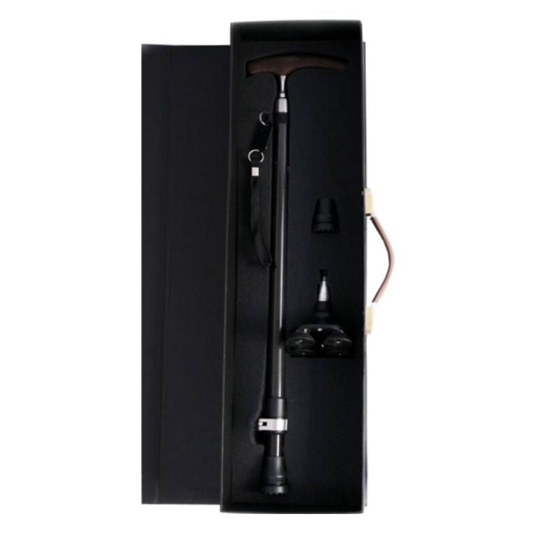 탄소섬유 가벼운 접이식 길이조절용 지팡이 네발 + 포장박스 세트 52,080원