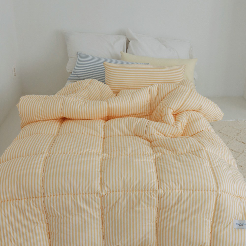 올포홈 꿀잠 스트라이프 모달 차렵이불 솜이불 고밀도 양면 체온조절 키즈, 옐로우 스트라이프 99,000원