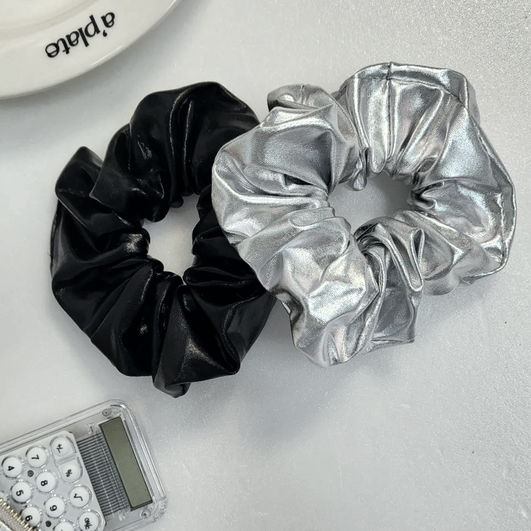 엘제이플 데일리 메탈 글로시 스크런치 슈슈 곱창밴드 머리끈 세트 7,800원