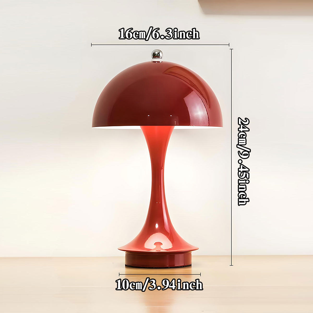 식탁등간단한 현대 버섯 테이블 램프 USB 충전식 터치 3 색 조절 온도 룸 홈 크리스마스 장식 책상 20,700원