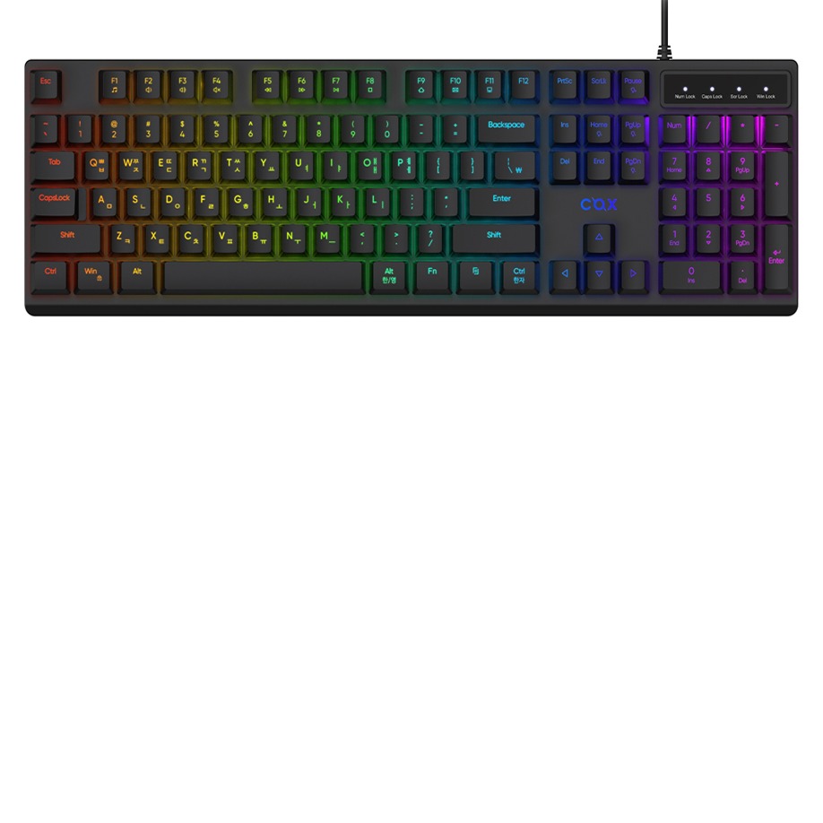 COX 저소음 게이밍 오피스 104배열 LED 유선 멤브레인 키보드, 블랙, CKM400K, 제조사축 14,000원