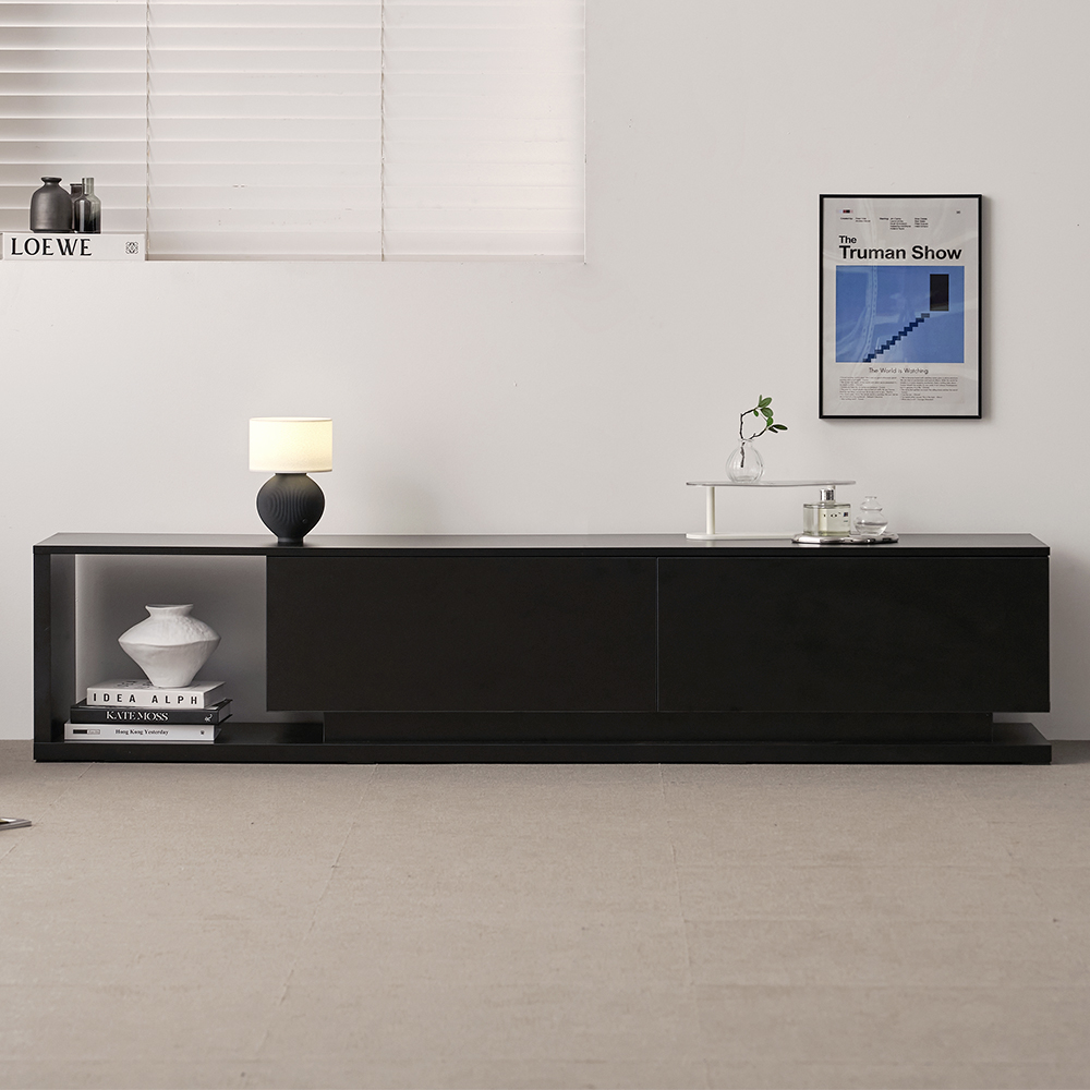 도모 플로네 거실장 1800 방문설치, 블랙 105,000원