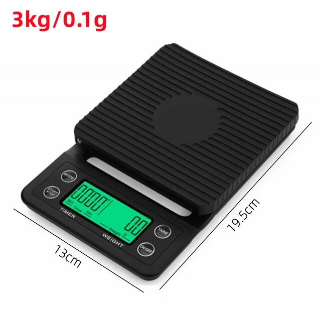 타임모어 커피 주방 전자 저울 음식 용기 기능 0.1G 표시 타이머가 밸런스 5KG 정밀 디지털 정확한 에스프레소 가제트 30,040원