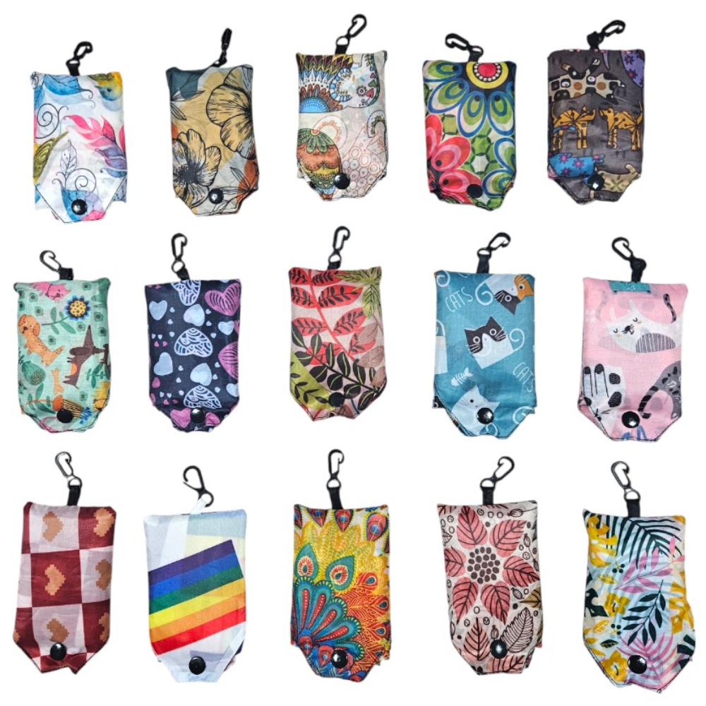 휴대용 장바구니 에코백 포켓 시장바구니 접이식 마트 가방 판촉 홍보물 인쇄가능 1,300원