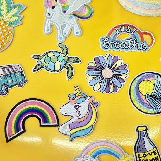 패브릭 전용 열부착 디자인 자수 패치 POPP 890원