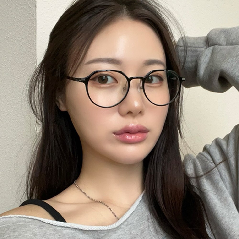 하루홀릭 국산 동그란 라운드형 초경량 아케마 릴산클리어 소재 라식 라섹후 시력보호 남녀공용 초경량 뿔테 블루라이트차단 안경 8g 37,050원