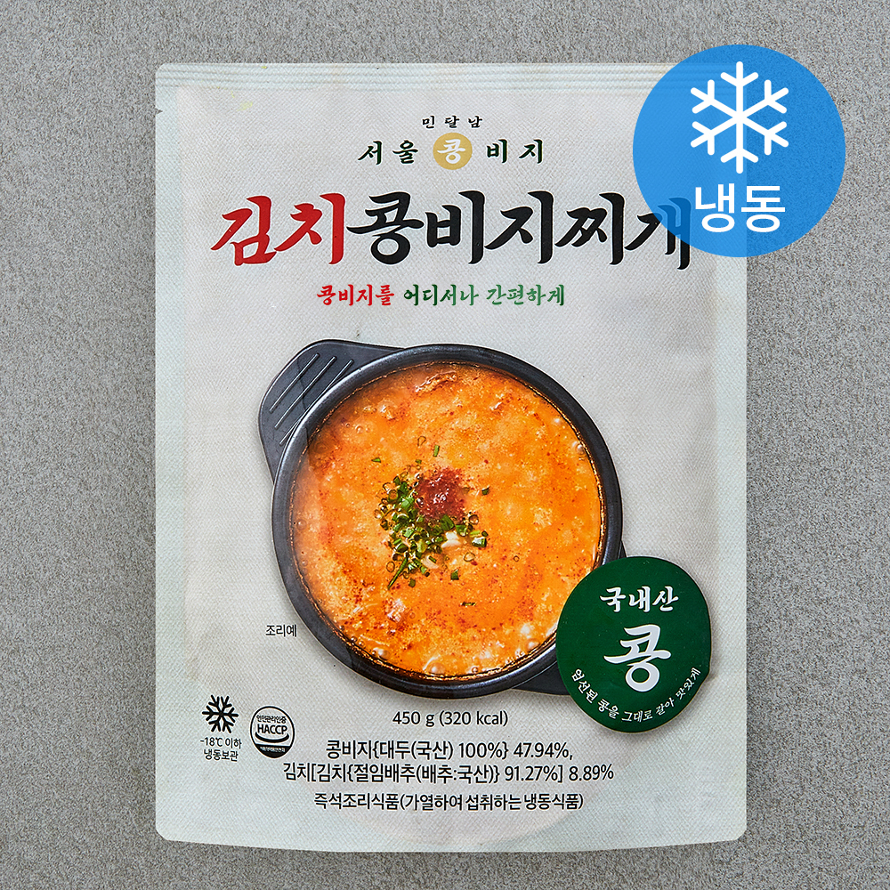 [로켓프레시] 서울콩비지 김치 콩비지찌개 (냉동), 450g, 1개 6,370원