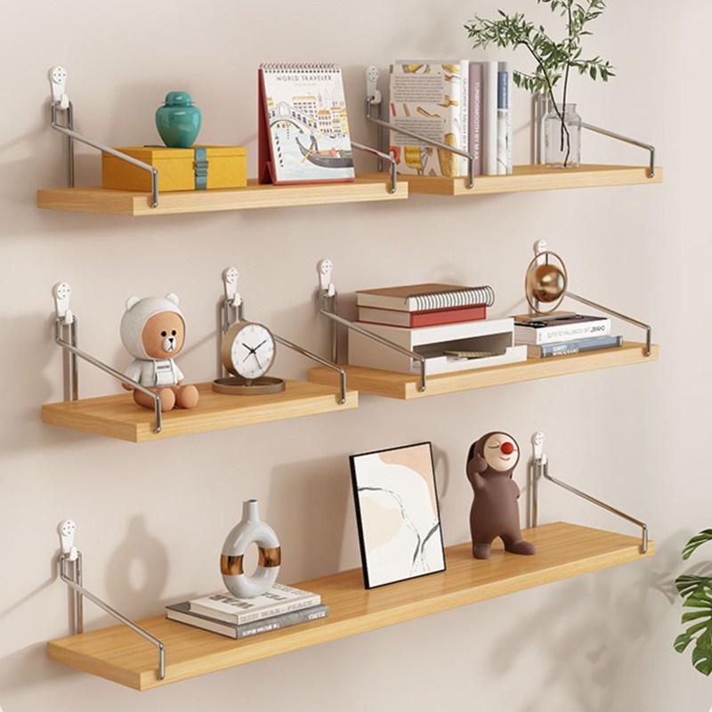 무타공 벽선반 원목 부착식 1단 우드 벽걸이선반 90cm L사이즈 14,750원