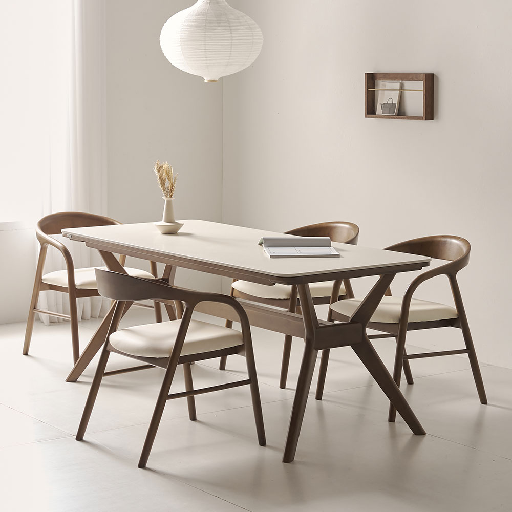 더끌림 루모르 1400 포세린 세라믹 4인용 식탁+의자4 IKLM3B 817,300원