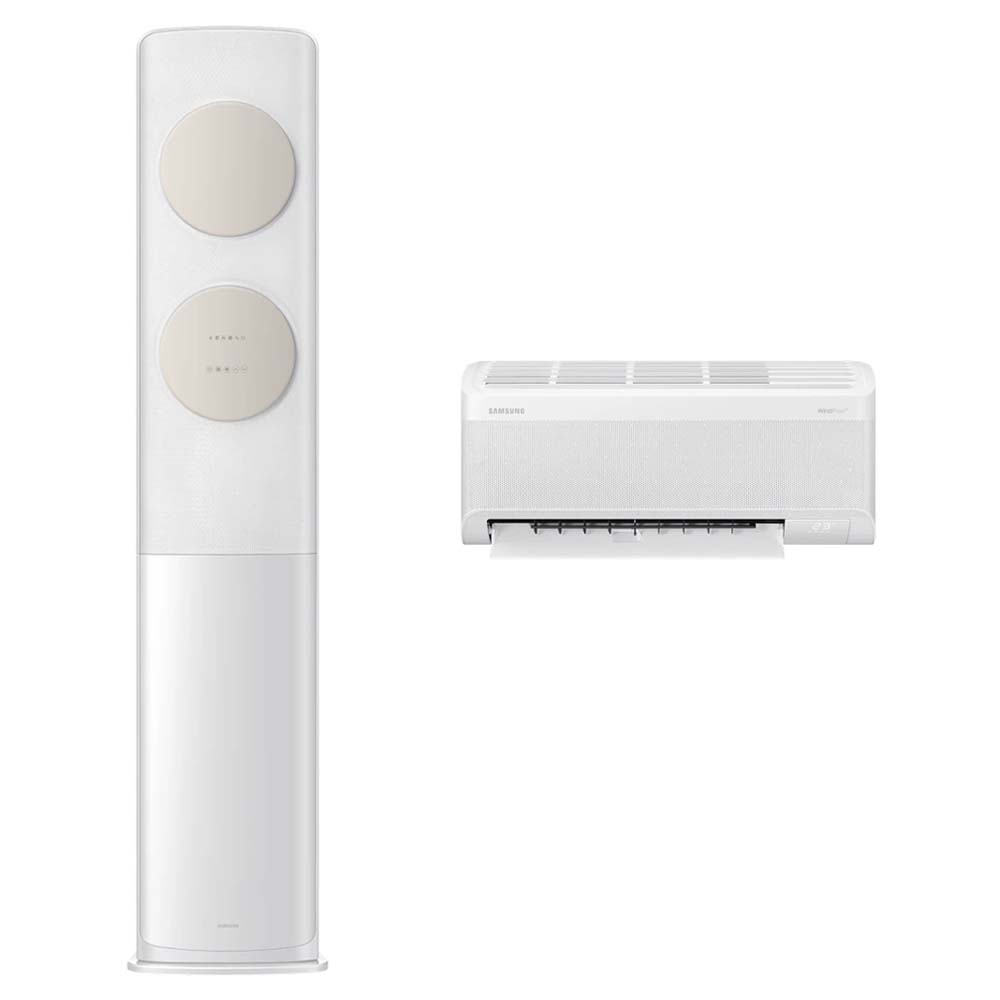 삼성전자 56.9㎡(17.2평) + 18.7㎡(5.7평) BESPOKE AI 무풍 클래식 홈멀티형 에어컨 AF70F17D11BRT + 리모컨 세트 방문설치 1,909,000원