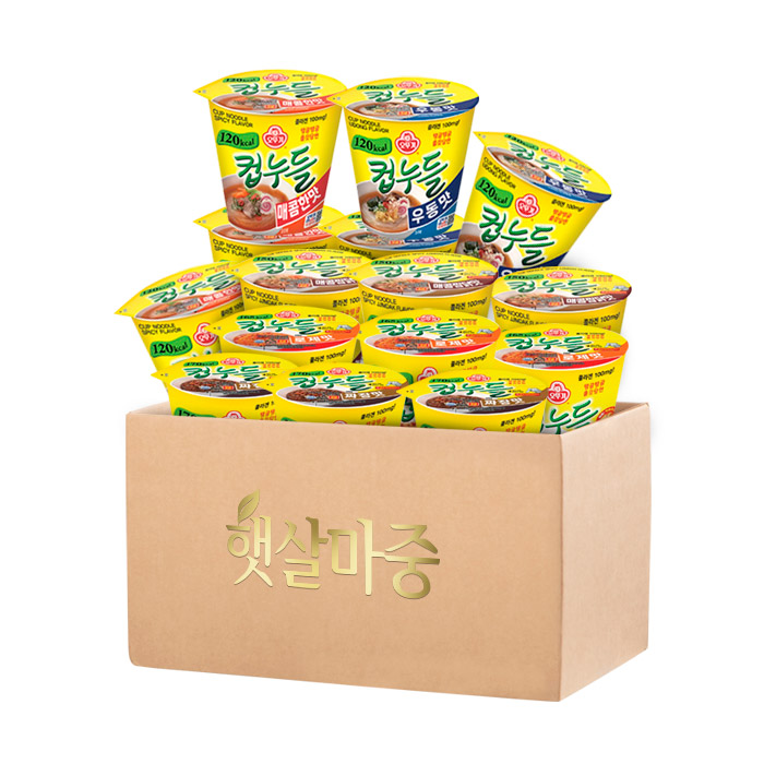 오뚜기 인기 컵누들 5종 (매콤한맛 37.8g + 컵누들우동 38.1g + 매콤찜닭맛 45.5g + 로제맛 49.8g + 짜장맛 40.5g 각 3개씩), 15개 22,500원