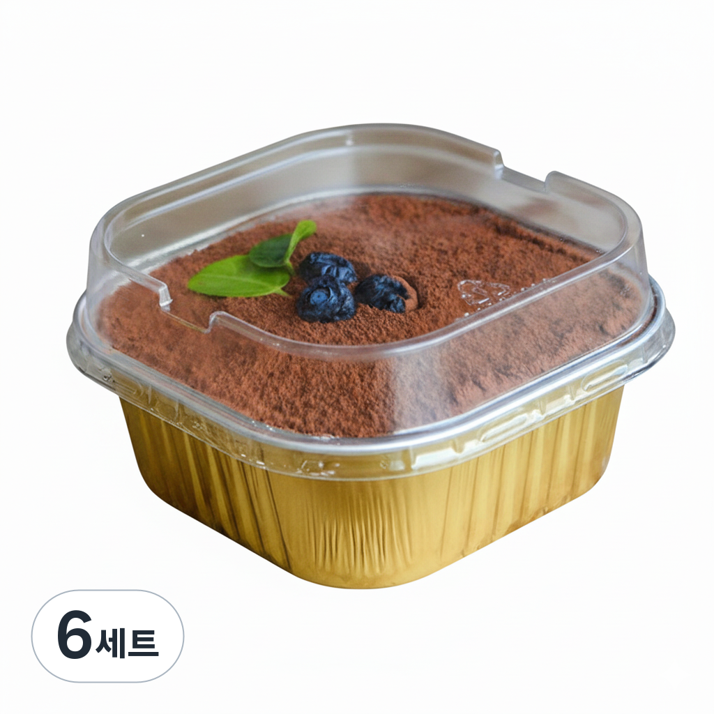 티라미수 알루미늄 용기 300ml 골드 뚜껑포함 보틀케이크, 6세트, 100개입 149,100원