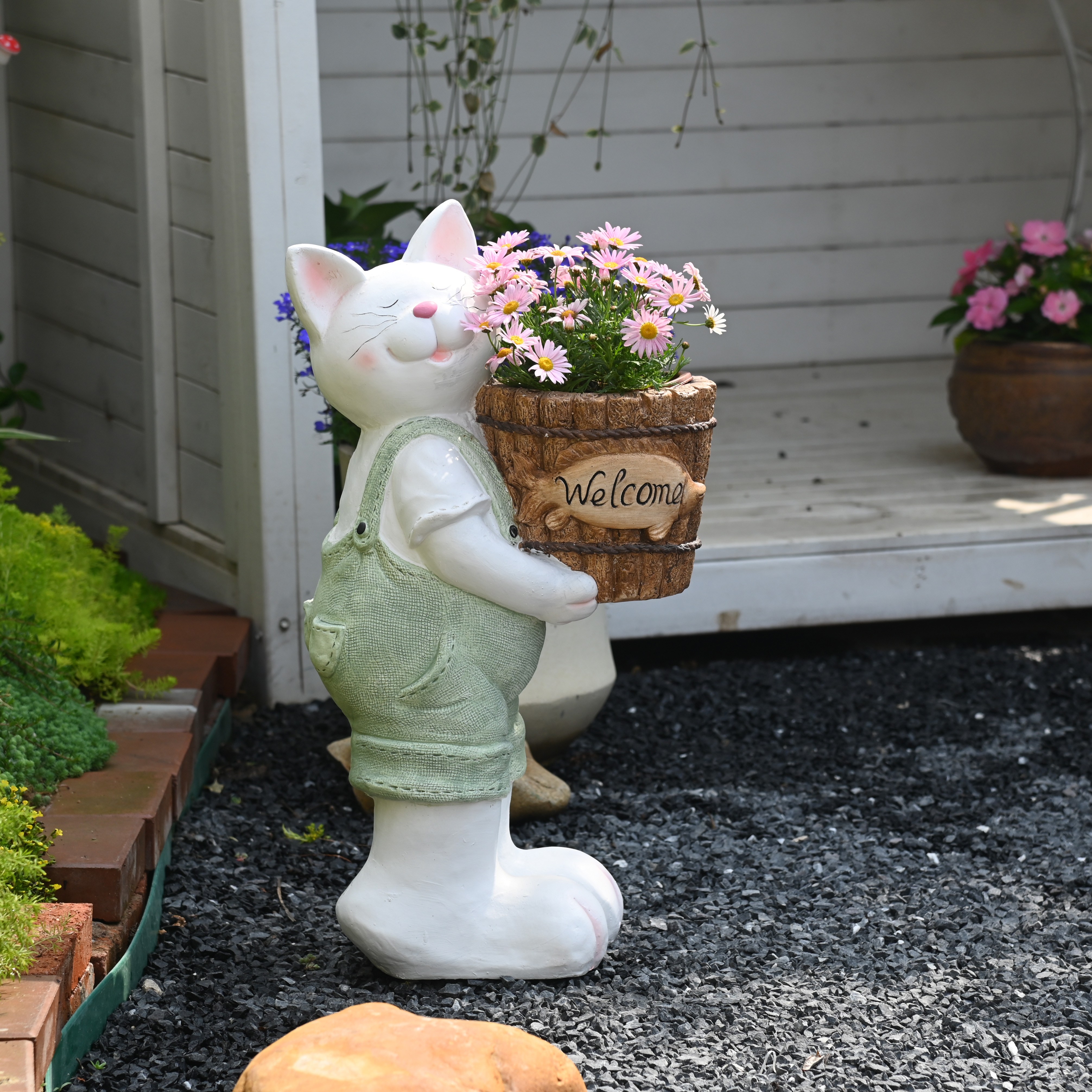 정원 꾸미기 인테리어 소품 - 웰컴 고양이, [연두색] 남자 고양이 68,800원