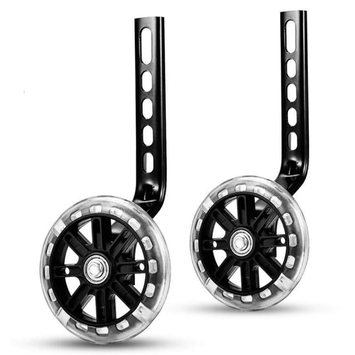 1+1 자전거 보조바퀴 LED 섬광 자유 사이즈, 2개, 11cm, 블랙 13,700원