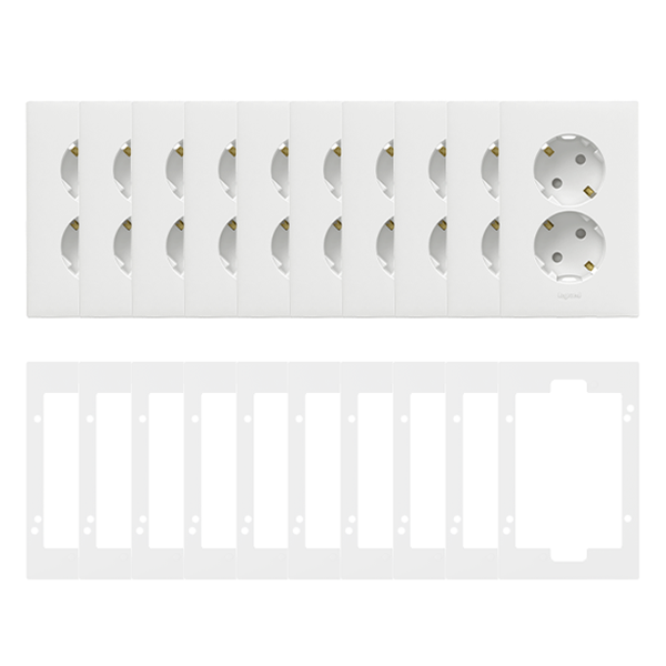 르그랑 아펠라화이트 Simple 45도 핀타입 2구 매입콘센트 + 보조대 세트 40,220원