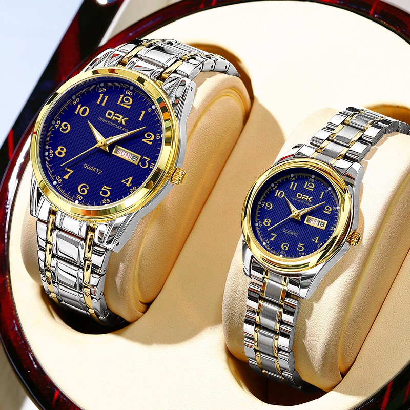OPK 커플 시계 정품쿼츠 럭셔리 명품 워터프루프 야광 메탈시계 53,600원