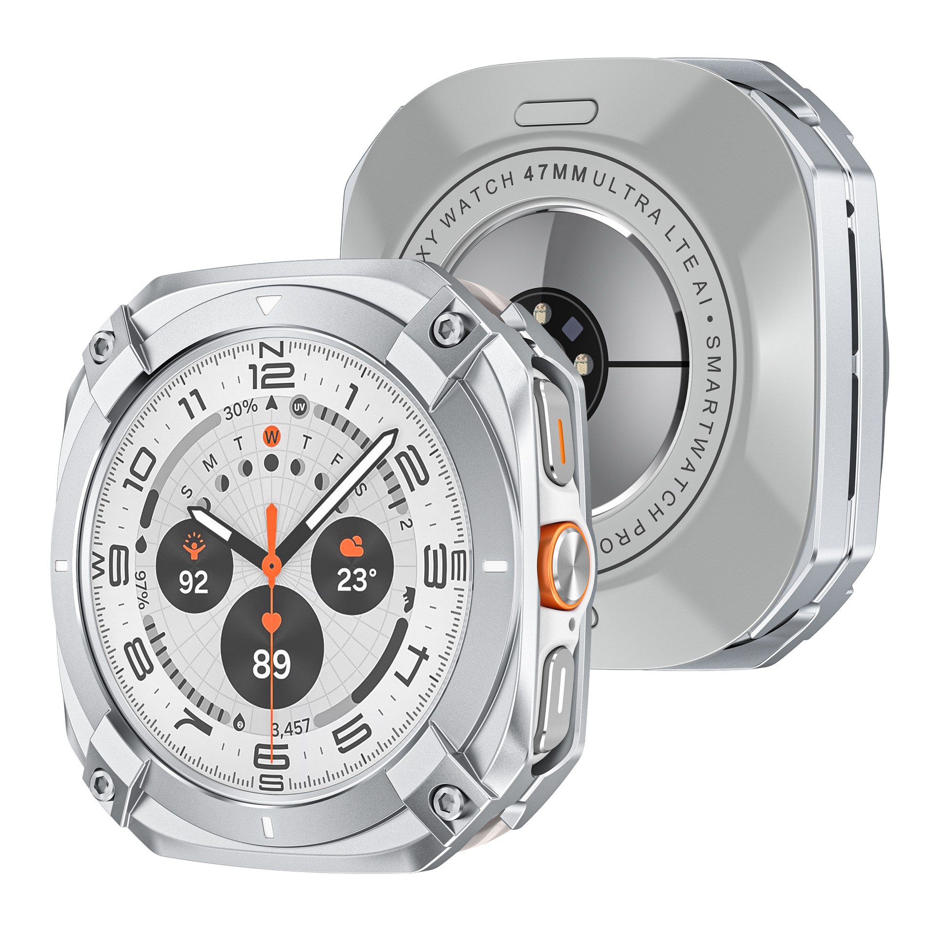 갤럭시 워치 7 Ultra 호환 아연 합금 풀커버 케이스 메탈 범퍼 스마트워치 케이스 360도 방충돌 내진 전방위 보호 22,000원