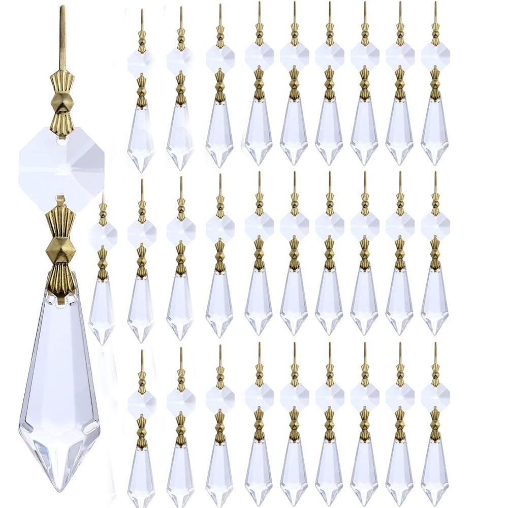 투명 크리스탈 샹들리에 고드름 프리즘 펜던트 레인보우 태양 캐처 램프 부품 액세서리 홈 장식 20 개 29,700원