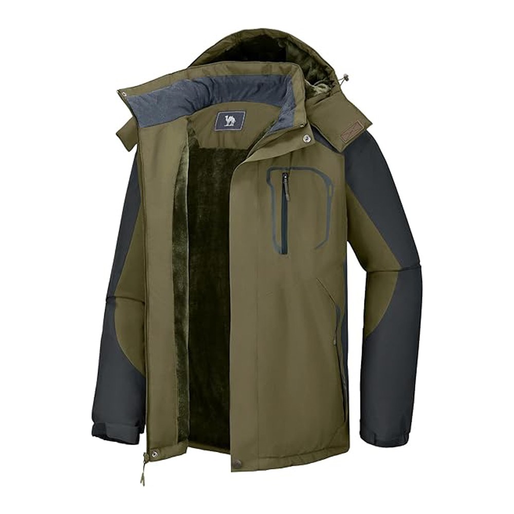 CAMEL CROWN 남성 아웃도어 바람막이 점퍼 겨울 방풍 방수 후드 등산복 자켓 보온 방한 트렌치코트 80,190원