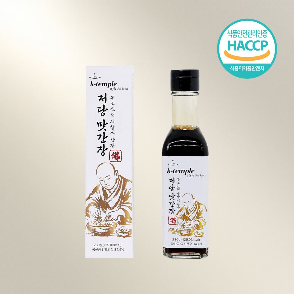 맛다올푸드 무오신채 사찰식 저당 맛간장 비건 국산콩 양조간장, 1개, 230g 30,000원