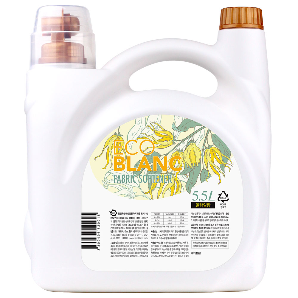 에코블랑 패밀리 퍼퓸 섬유유연제, 5.5L, 1개 22,500원