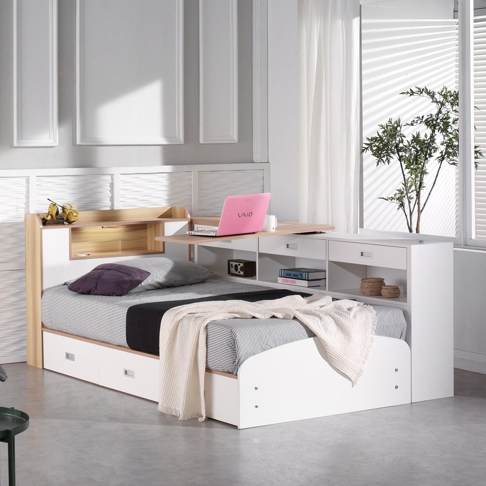 마티노가구 아이린 트리플 수납 슈퍼싱글 침대+매트리스 720,000원