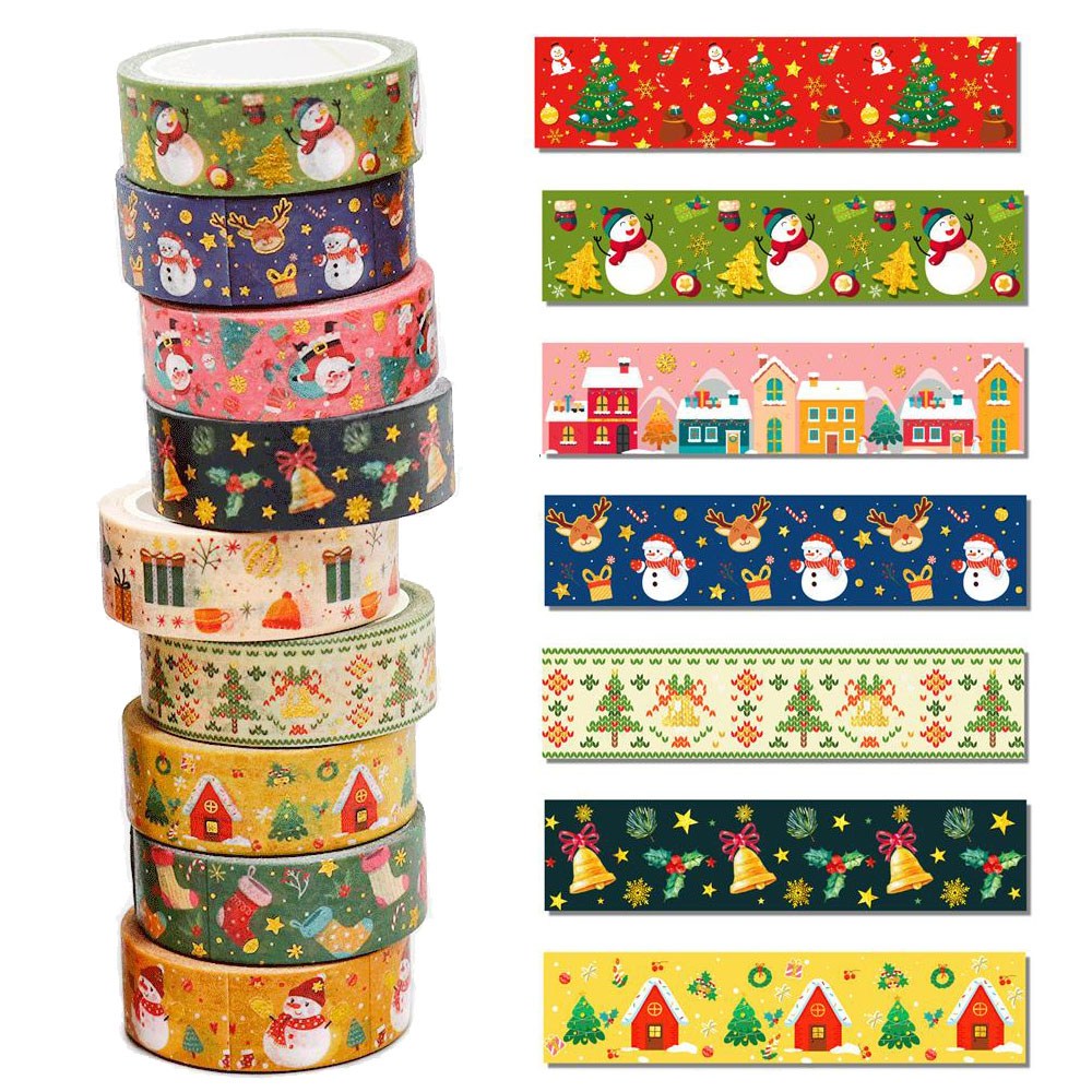크리스마스 마스킹테이프 12개세트 / 산타 성탄 꾸미기 카드만들기재료 선물포장 어린이선물, 1세트 20,000원