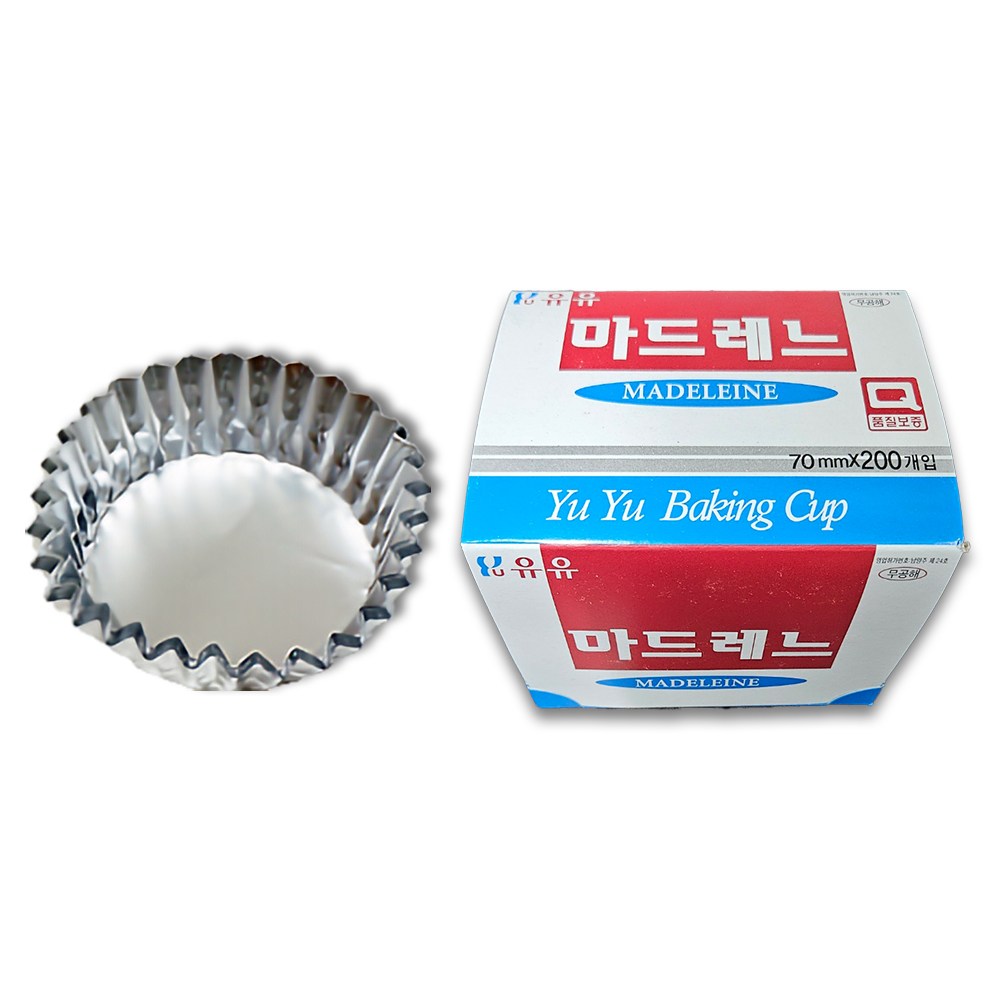 유유 은박 베이킹컵 70파이 1각/200개 제과 제빵 머핀 시나몬롤 타르트 반찬, 1개, 은색 5,190원