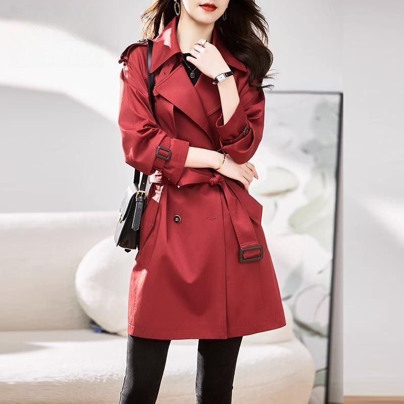 쩐쿠 여성 데일리 빅사이즈 투버튼 롱 트렌치 코트 6160 48,000원