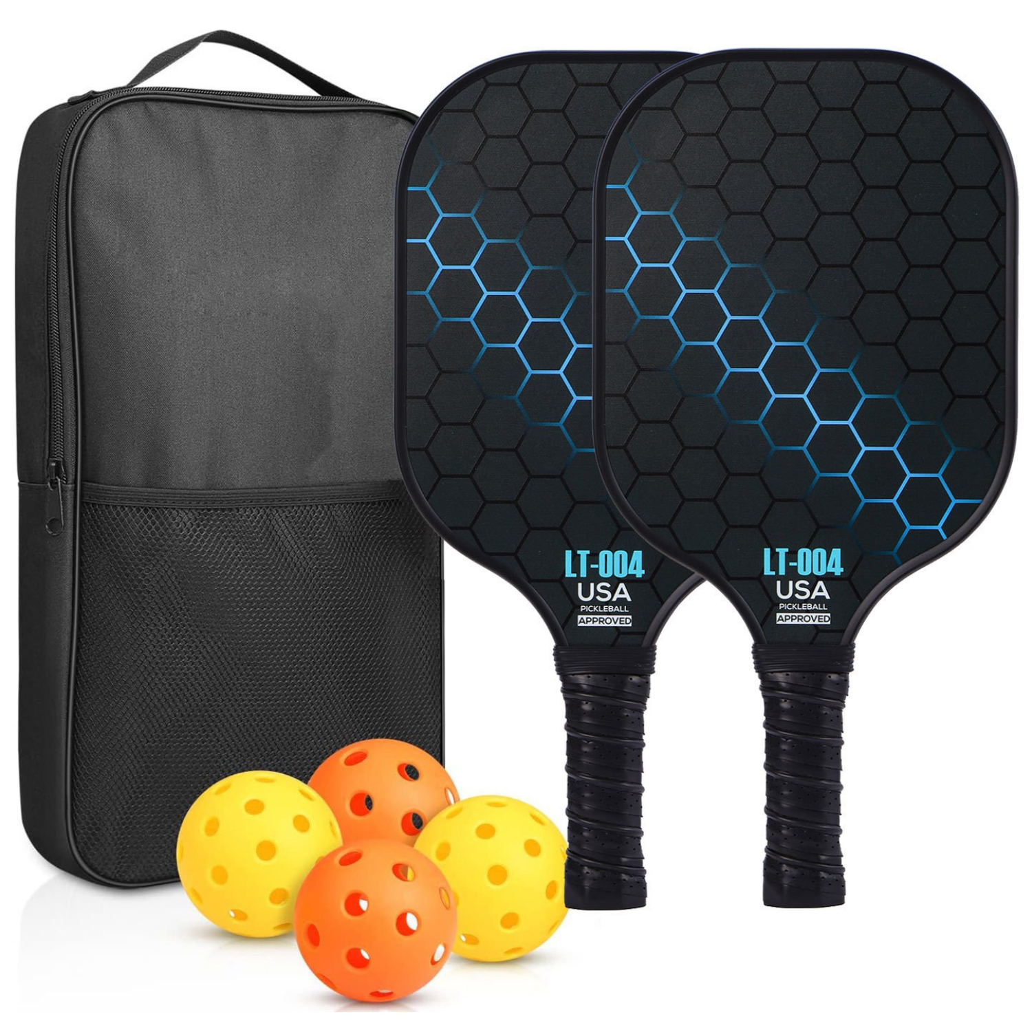 스트레이 피클볼 풀세트 패들 2개 공 4p 가방 풀세트 입문용 초급용, 1개, 블랙 38,000원
