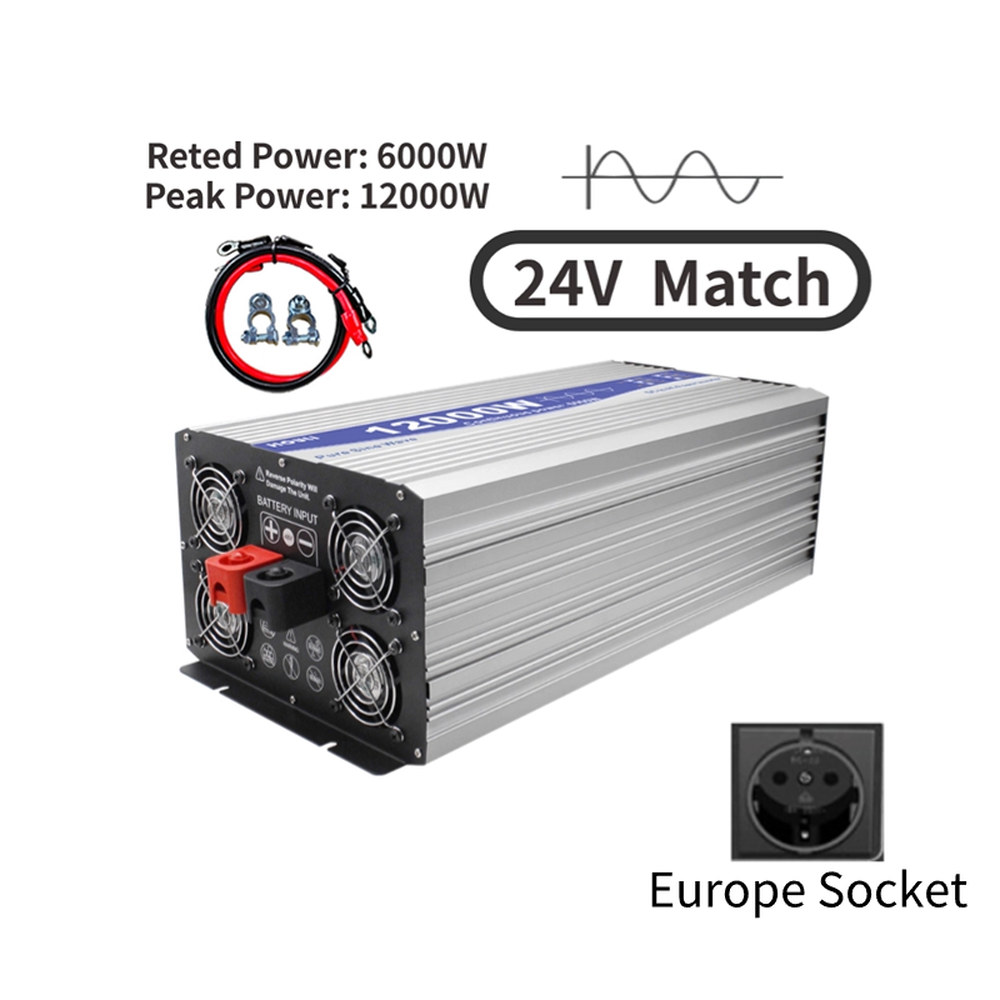 가정용 태양광 인버터, 한국산 12000W 순수 사인파 인버터, DC 12V 24V 48V AC 220V 전압 변환기, 차량용 변압기 596,900원