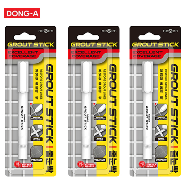 동아 뉴엔 줄눈싹 하양 줄눈 스틱형 셀프시공 욕실줄눈 고체타입형, 하양(1P), 3개 9,500원