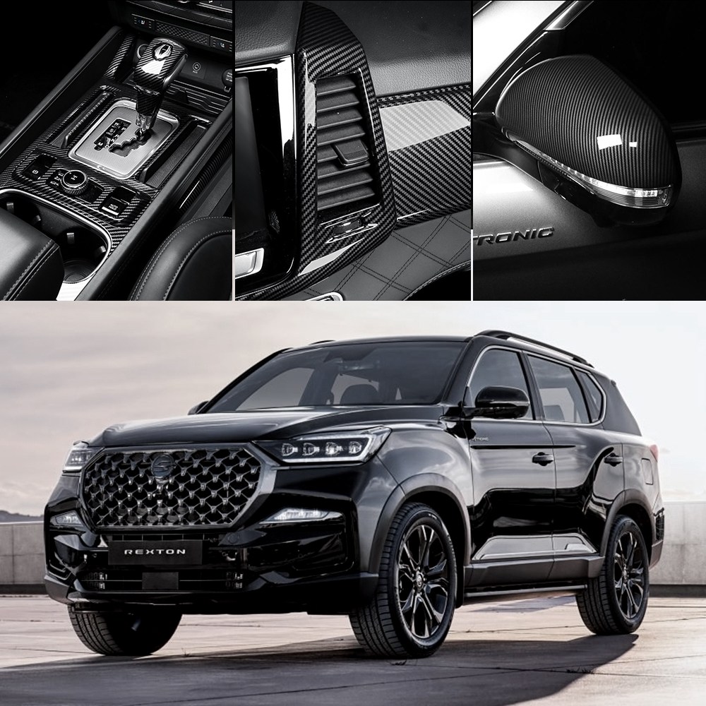 더블랙 호환 올뉴 G4 렉스턴 실내 실외 튜닝 용품 모음 카본 우드 크롬 몰딩 41,500원