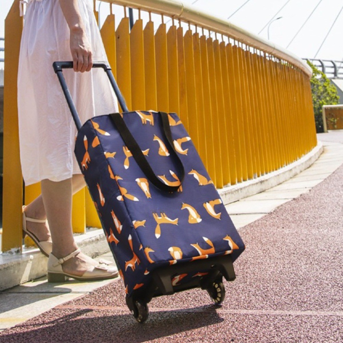 마벨인홈 접이식 장바구니 손잡이 캐리어 대용량 바퀴 쇼핑카트 15,300원