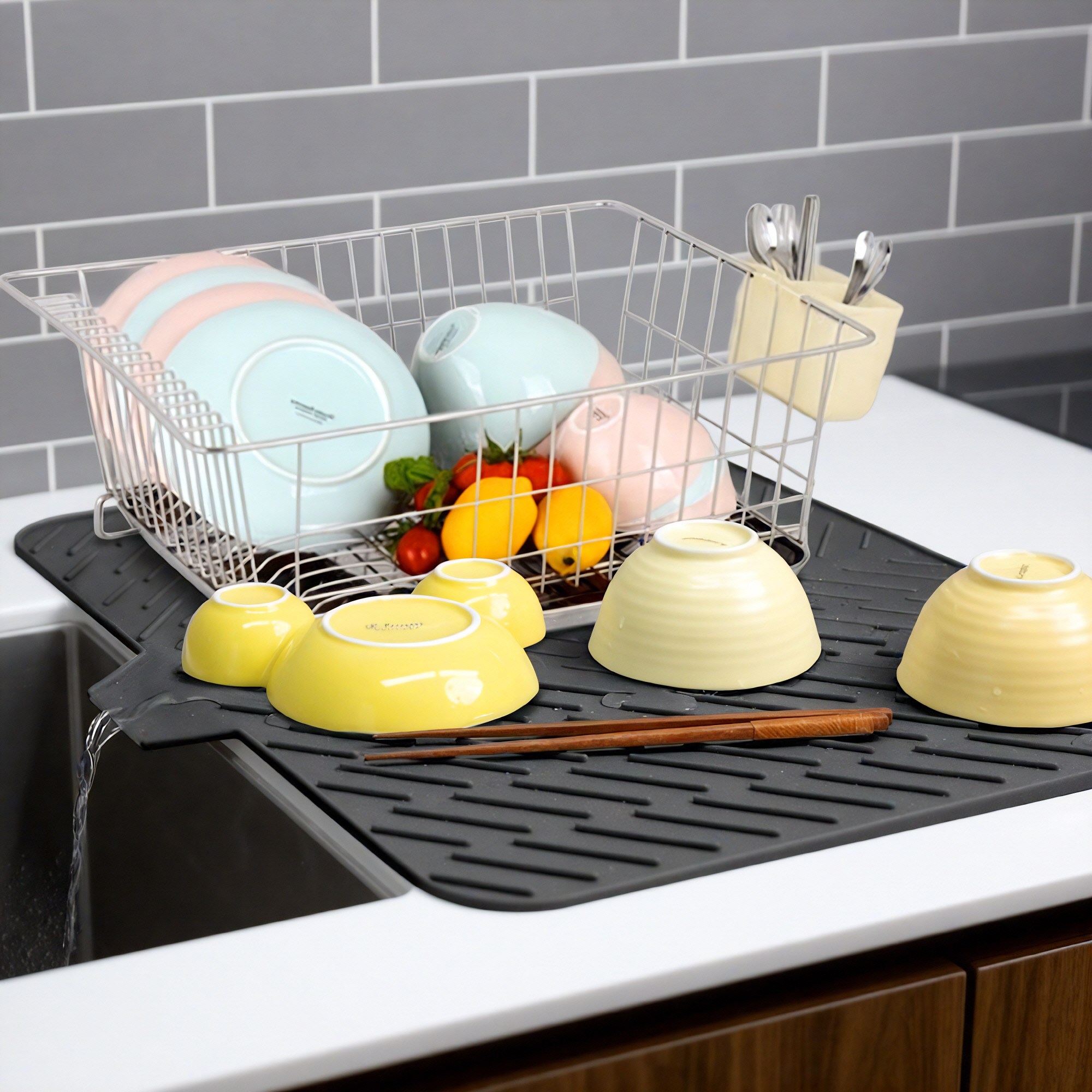 퓨어미즈키 주방 물빠짐 올실리콘 드라잉매트 특대형 6,640원