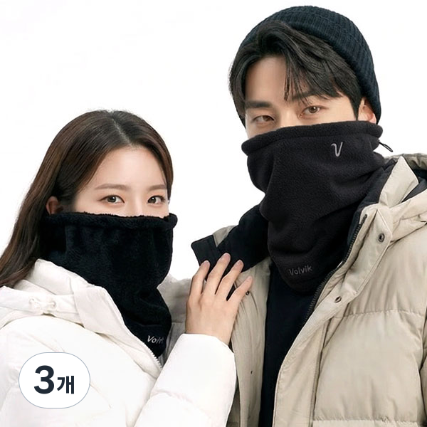 [VOLVIK] 볼빅 V로고 솔리드 프리미엄 겨울 방한 골프 넥워머, 그레이, 3개 70,980원