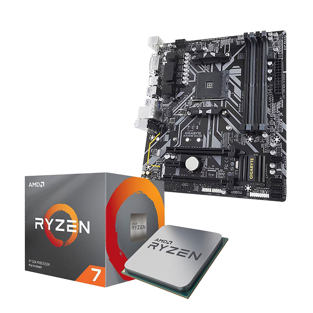GIGABYTE B450M-DS3H 메인보드 + AMD Ryzen 7 3700X CPU 번들 249,000원