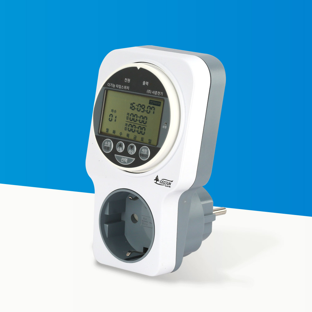 1+1 서준전기 디지털 전기 타이머 SJM-C16 콘센트 무소음 여러가지 기능, 2개 70,300원