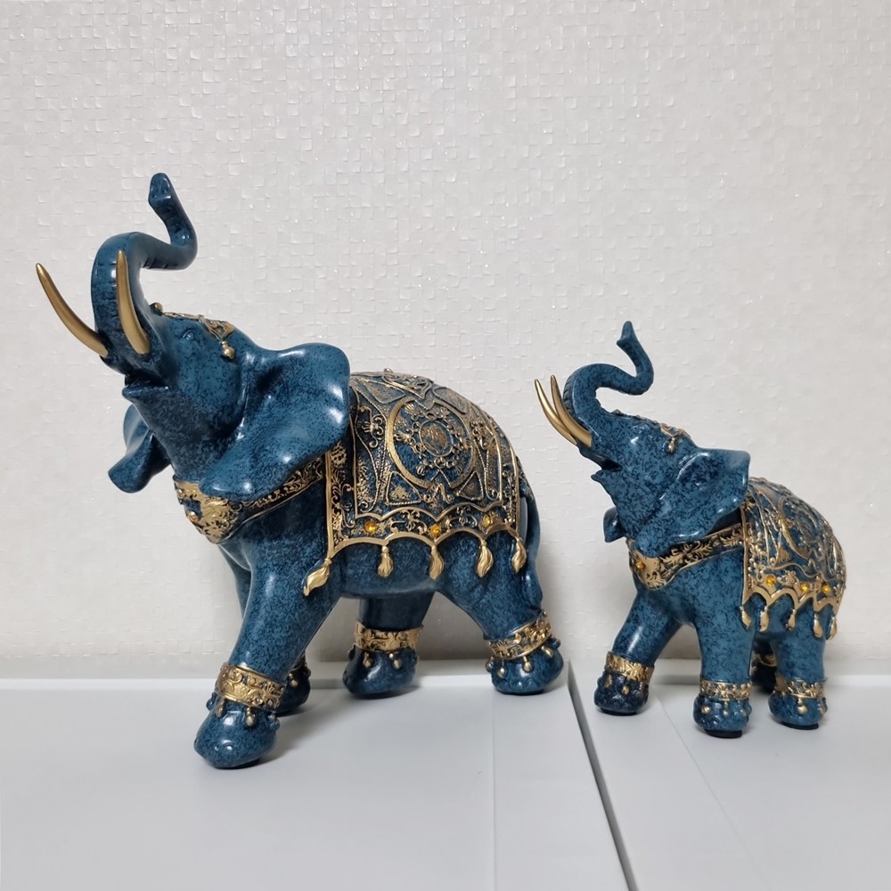 푸른 코끼리 장식품 재물 풍수 인테리어 소품 코끼리 소품 개업 집들이선물 28,760원