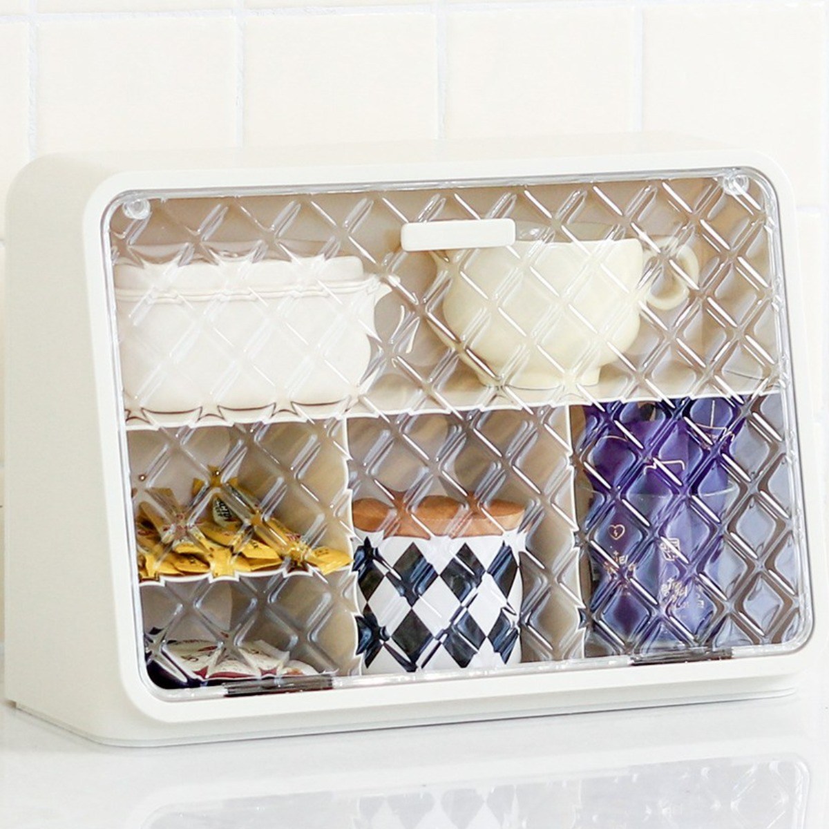 엠컴퍼니 다용도 주방 선반 식탁위 2단 칸분할 영양제 정리함 미니 커피 수납장 싱크대 거치대 컵 접시 보관 정리대 [fntl-045406780], 1개 17,900원