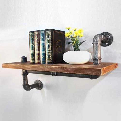 핸즈홈 파파메이드 조립식 파이프 벽 선반 A(92) 진열장, NSB(원목선반+블랙파이프) (HH-165), 1단 55,500원