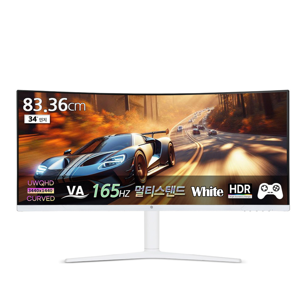 픽셀아트 WQHD 165Hz 울트라와이드 모니터 화이트, 83.36cm, PAQ3416W(일반) 299,000원