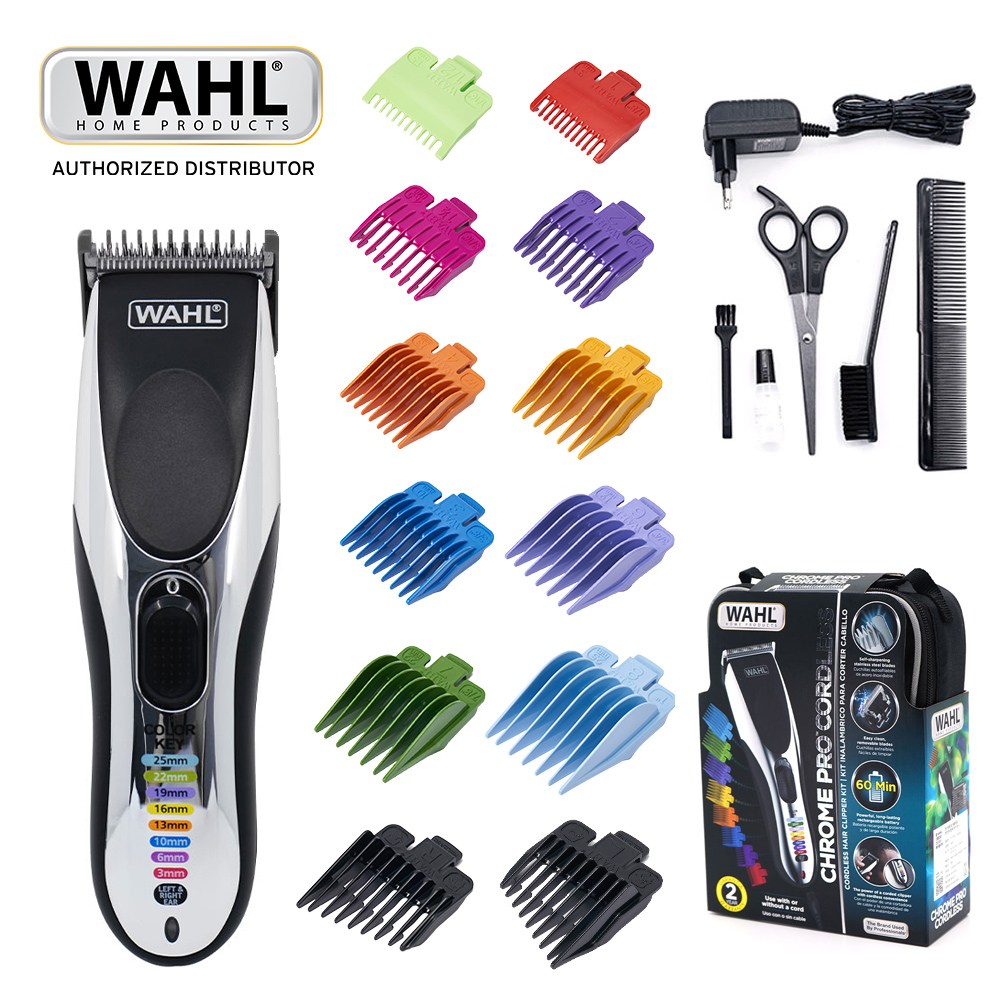 대표무선모델 왈 크롬 전문가용 바리깡 남자 미용실 이발기 이발 기계 미용 도구 세트 방수 프로 바버샵 clipper 클리퍼, WAHLPRO(블랙) 79,000원
